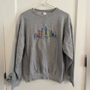 Gray NYC Skyline Crewneck
